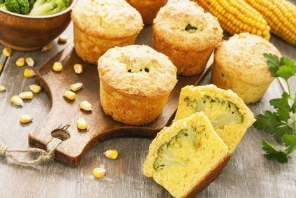 Muffins polenta brocolis